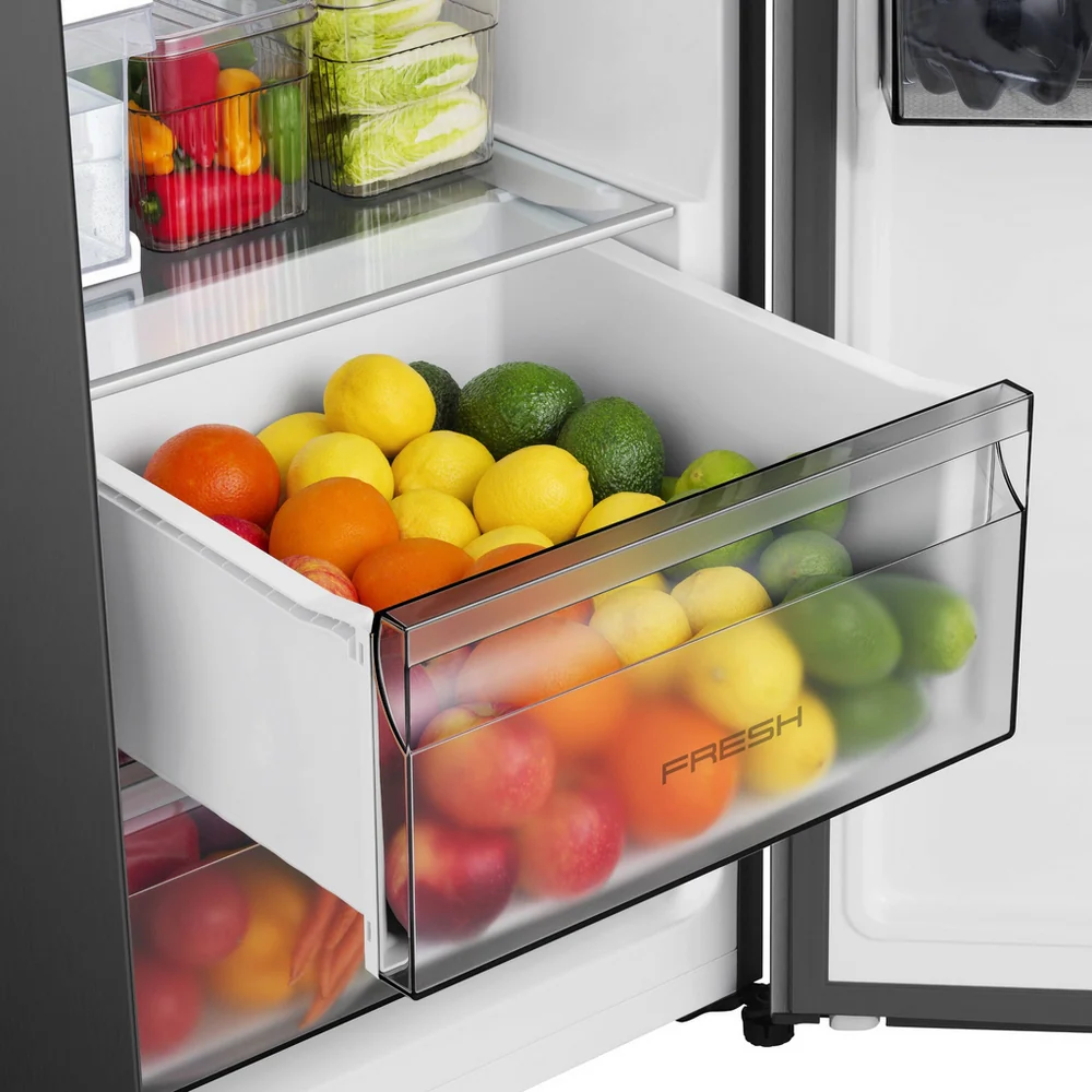 Hisense RS5P528STBE Non Plumbed Black American Fridge Freezer - Image 6