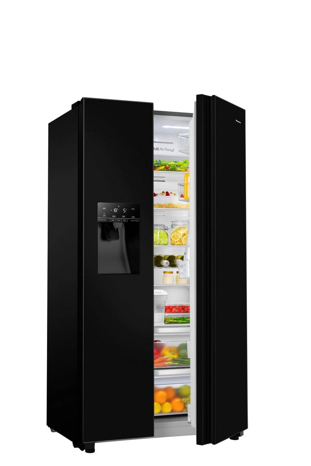 Hisense RS694N4TBE Black Non Plumbed American Fridge Freezer - Image 3