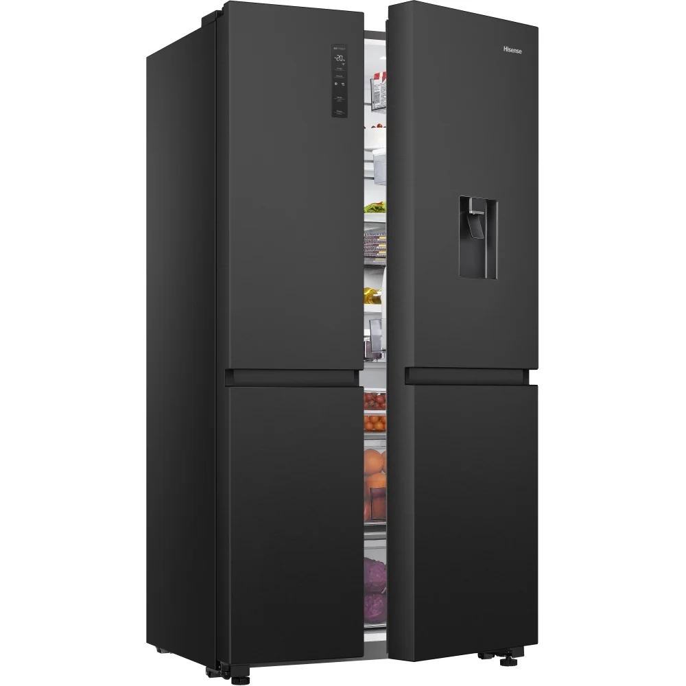 Hisense RS840N4WFE Black Non Plumbed American Fridge Freezer - Image 2