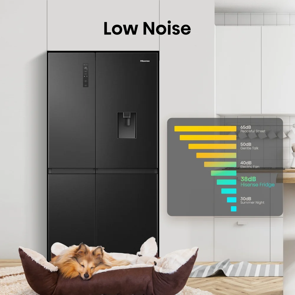 Hisense RS840N4WFE Black Non Plumbed American Fridge Freezer - Image 8