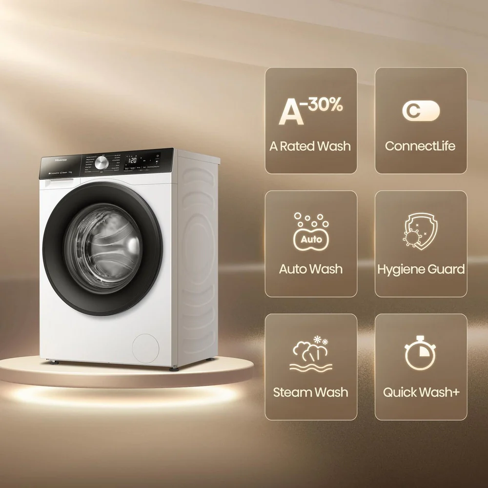Hisense WF3S9043BW3 9kg 1400rpm Washing Machine - Image 8