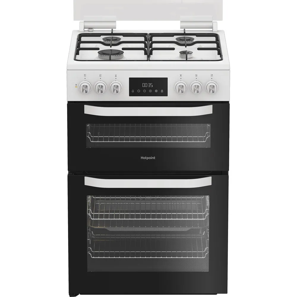 Hotpoint HDD6GDC2W White Freestanding Dual Fuel Cooker