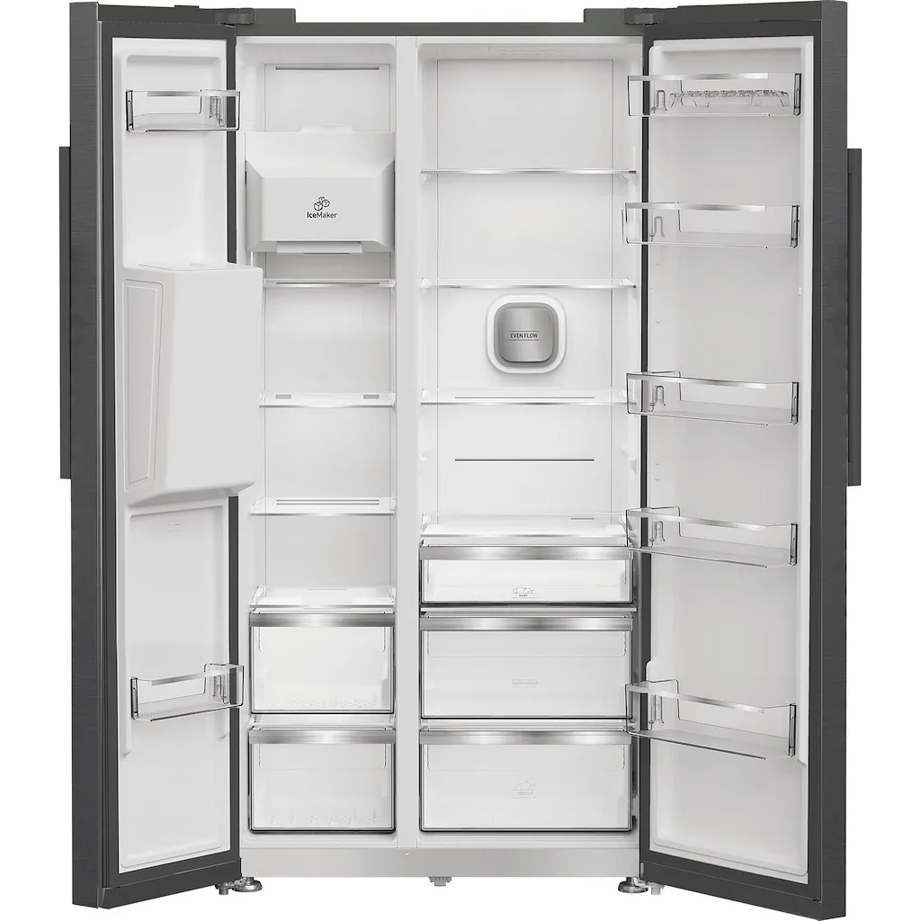 Hotpoint HPG26574WXBR5UK Inox Plumbed American Fridge Freezer - Image 3