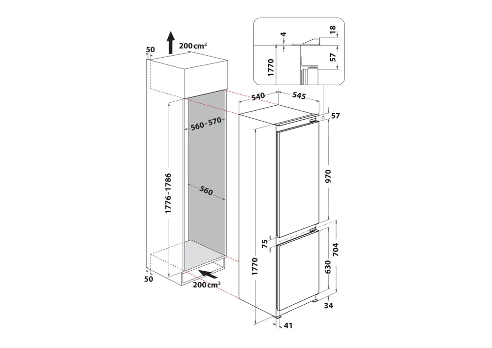 Hotpoint HTC18D011A1 Integrated Fridge Freezer - Image 3