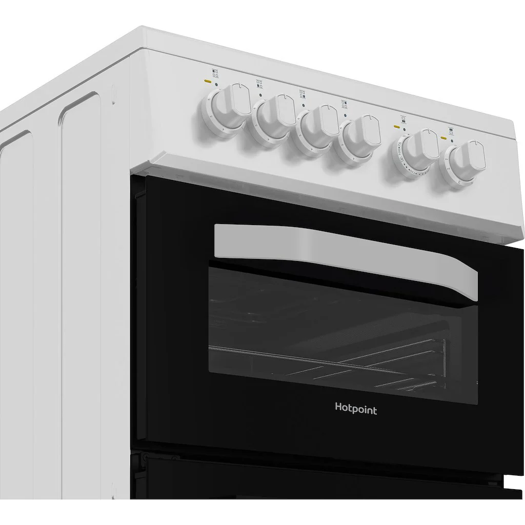 Hotpoint HTE5VCW 50cm Freestanding Electric Cooker - Image 3