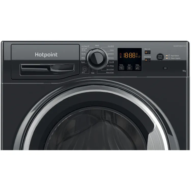 Hotpoint NSWF946BSUK 9kg 1400rpm Black Washing Machine - Image 4