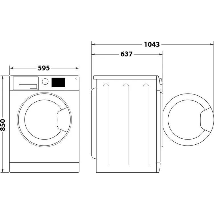 Hotpoint NSWF946BSUK 9kg 1400rpm Black Washing Machine - Image 7