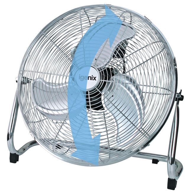 Igenix DF1800 18" Chrome Floorstanding Air Circulator - Image 2