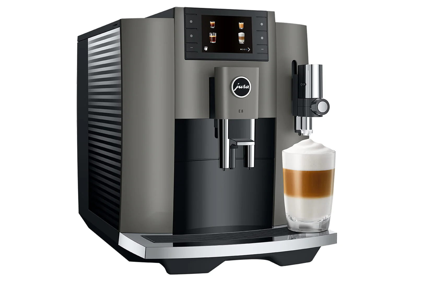 Jura UK 15661 E8 Freestanding Coffee Machine Dark Inox - Image 2