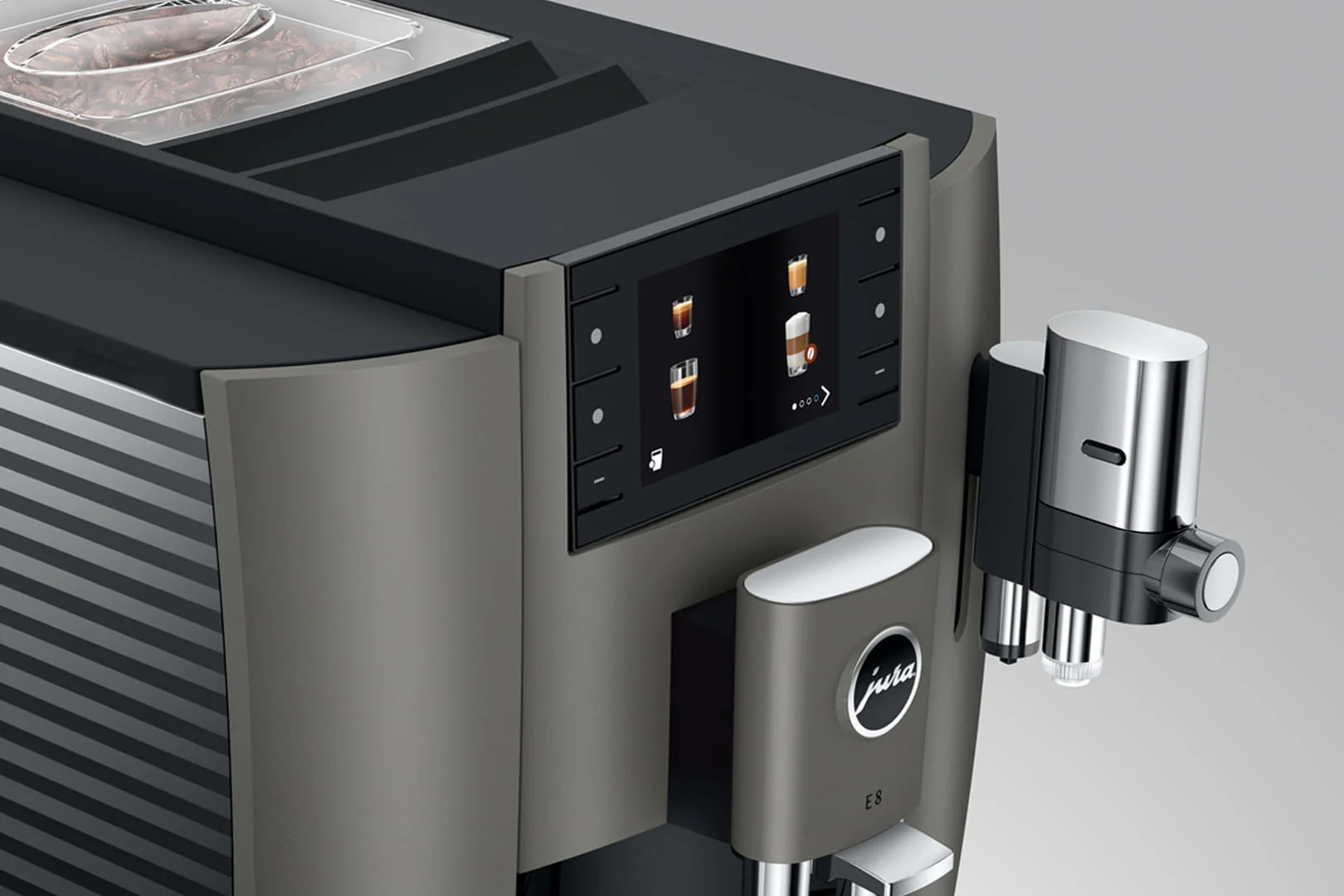 Jura UK 15661 E8 Freestanding Coffee Machine Dark Inox - Image 4