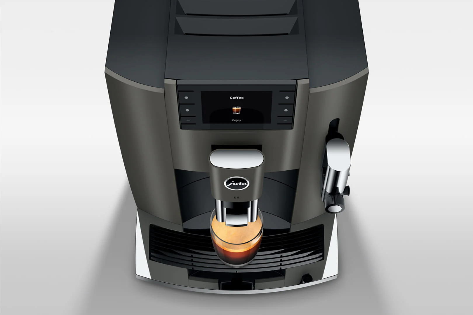 Jura UK 15661 E8 Freestanding Coffee Machine Dark Inox - Image 6