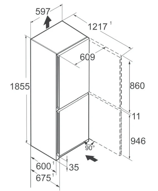 Liebherr CNd5204 Freestanding Fridge Freezer - Image 9