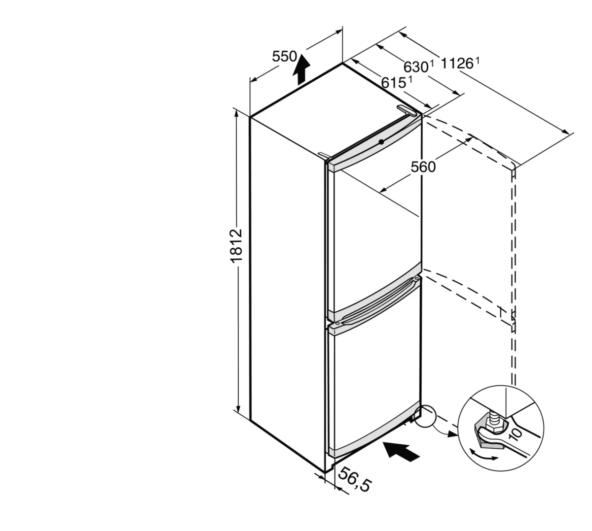 Liebherr CUE3331 Freestanding Fridge Freezer - Image 5