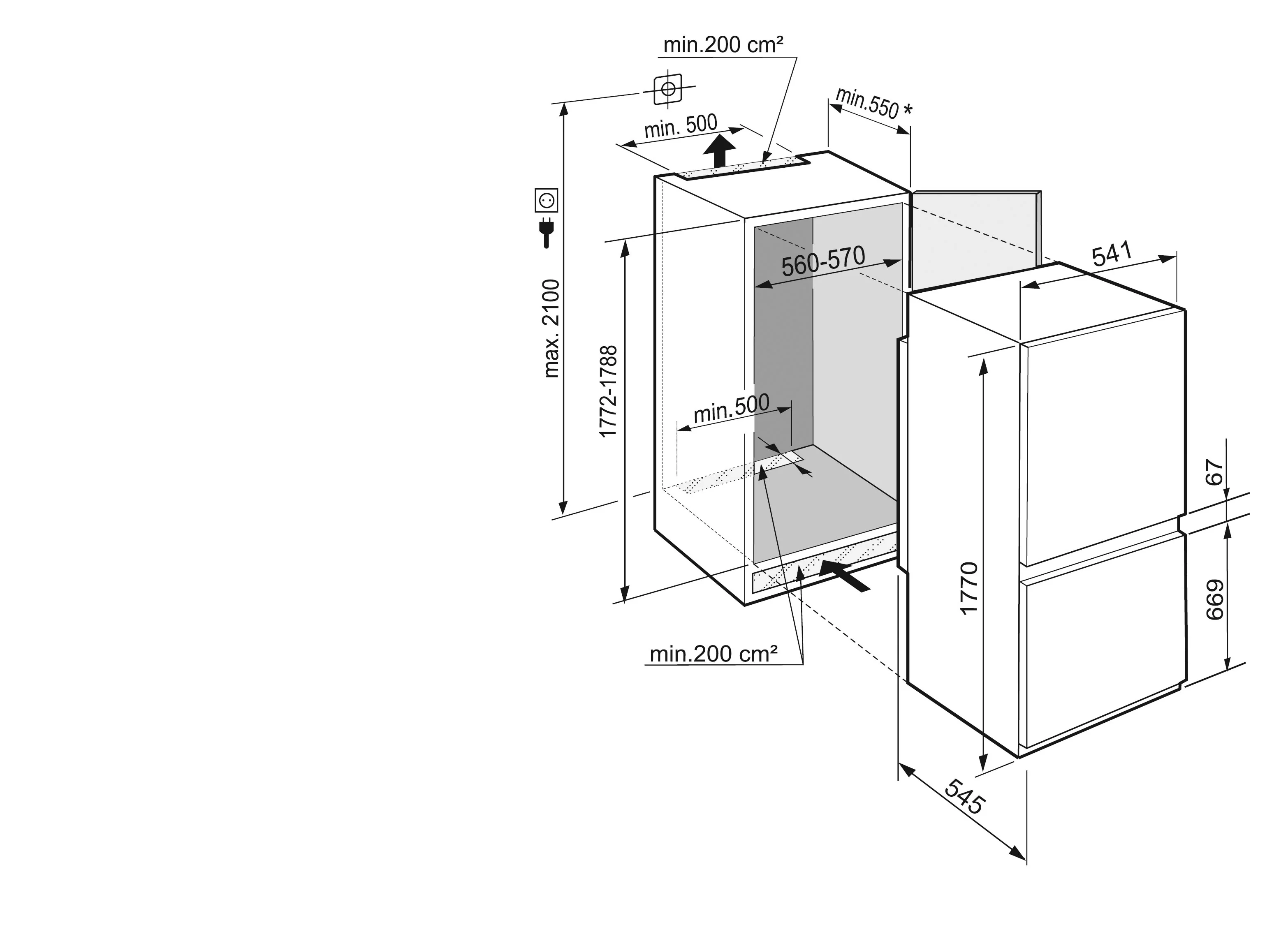 Liebherr ICSe5103 Integrated Fridge Freezer - Image 4