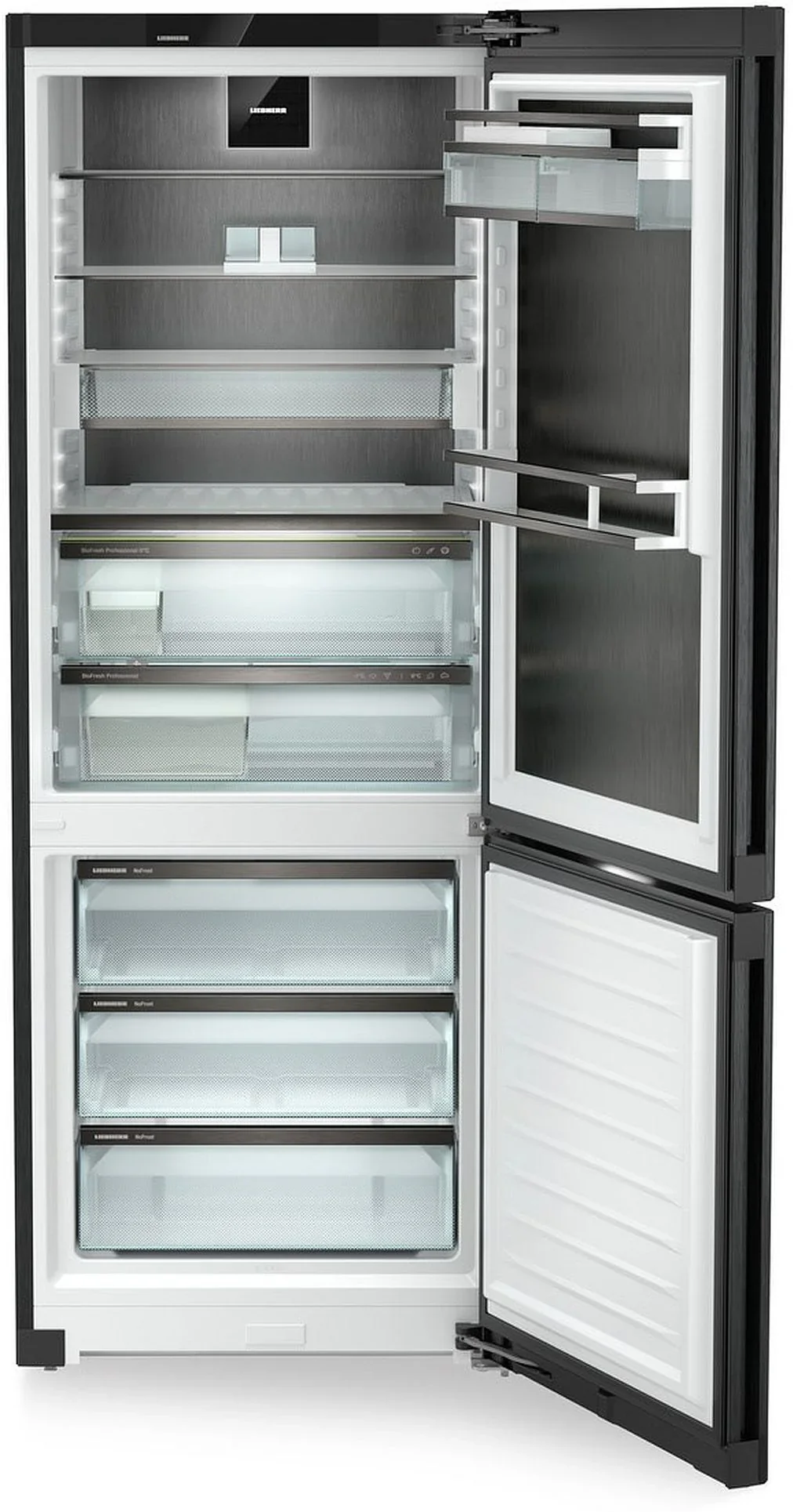 Liebherr Peak CBNbsc778i Freestanding Black Steel Frost Free Fridge Freezer - Image 5