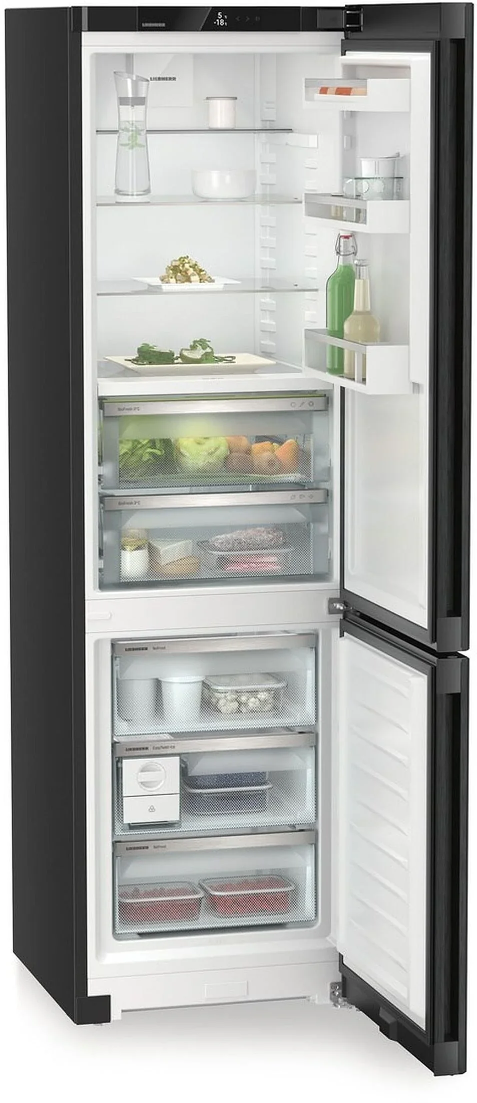 Liebherr Plus CBNbda572i Freestanding Black Steel Doors 70/30 Fridge Freezer - Image 2