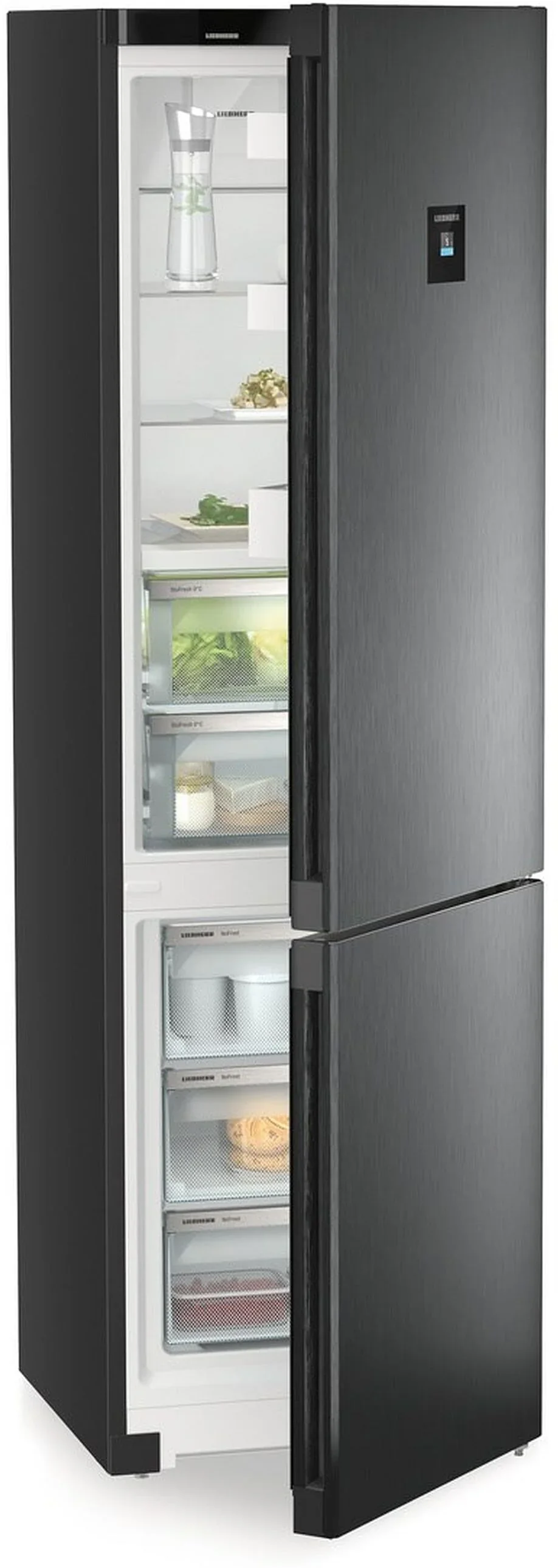 Liebherr Plus CBNbdc573i Freestanding Black Steel Doors Frost Free 70/30 Fridge Freezer - Image 2