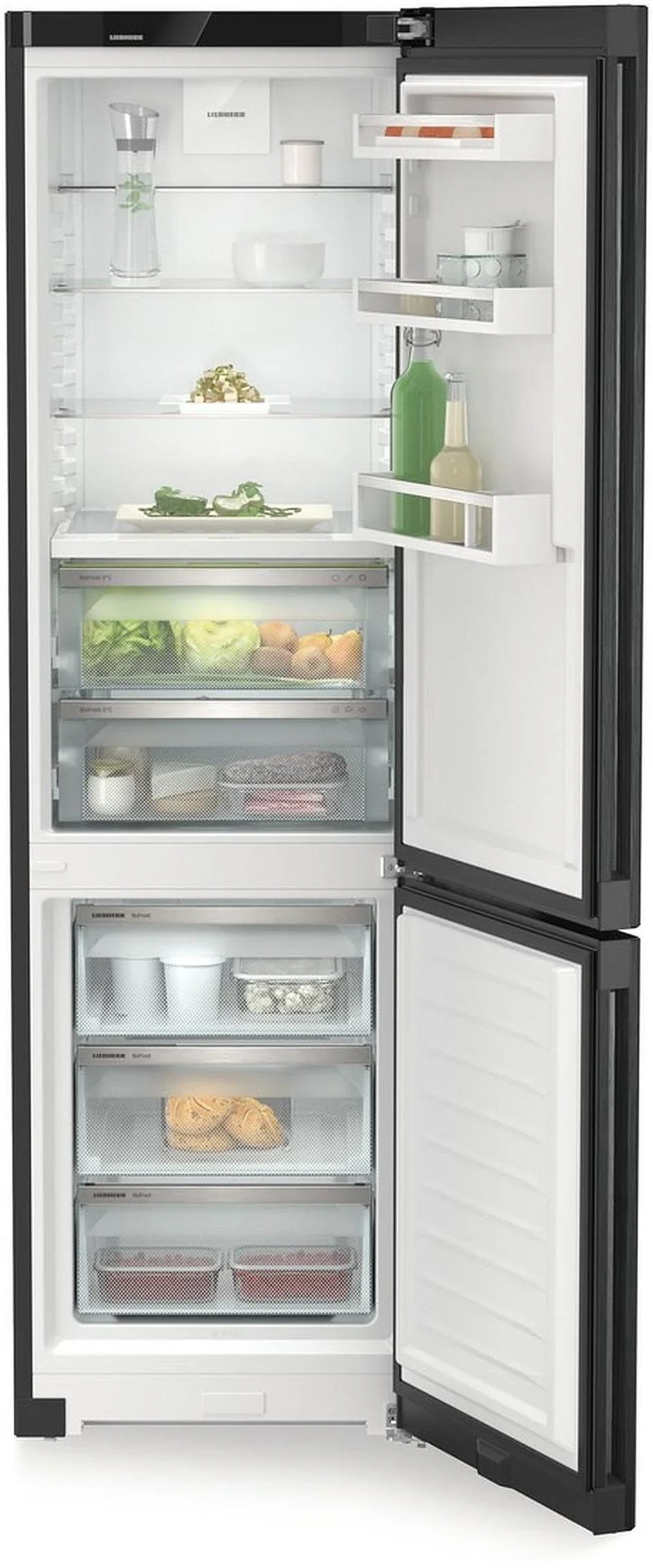 Liebherr Plus CBNbdc573i Freestanding Black Steel Doors Frost Free 70/30 Fridge Freezer - Image 3
