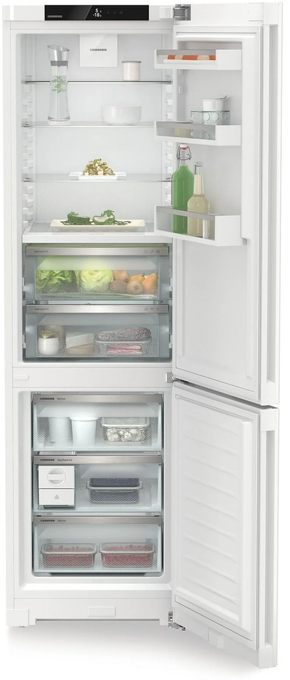 Liebherr Plus CBNc5723 Freestanding 70/30 White Frost Free Fridge Freezer