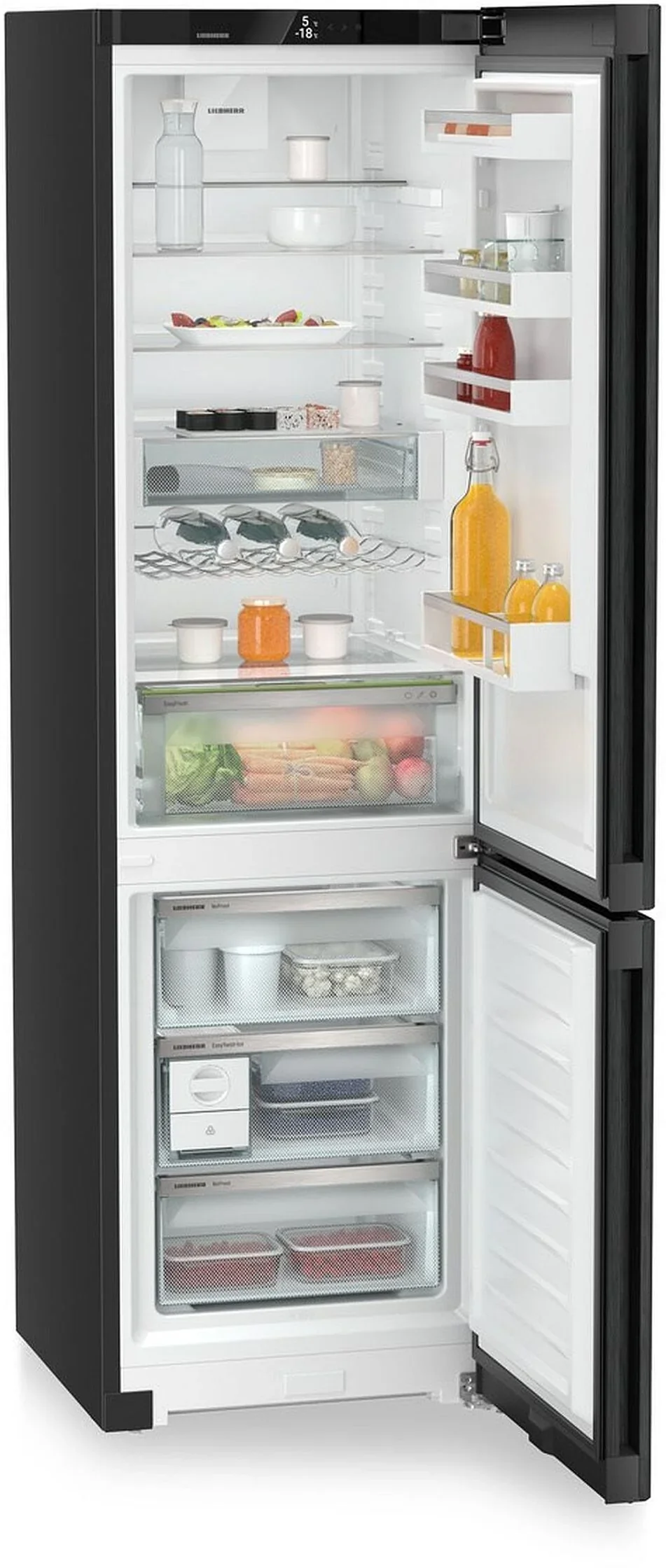 Liebherr Plus CNbda5723 Freestanding Black Steel 70/30 Frost Free Fridge Freezer - Image 2