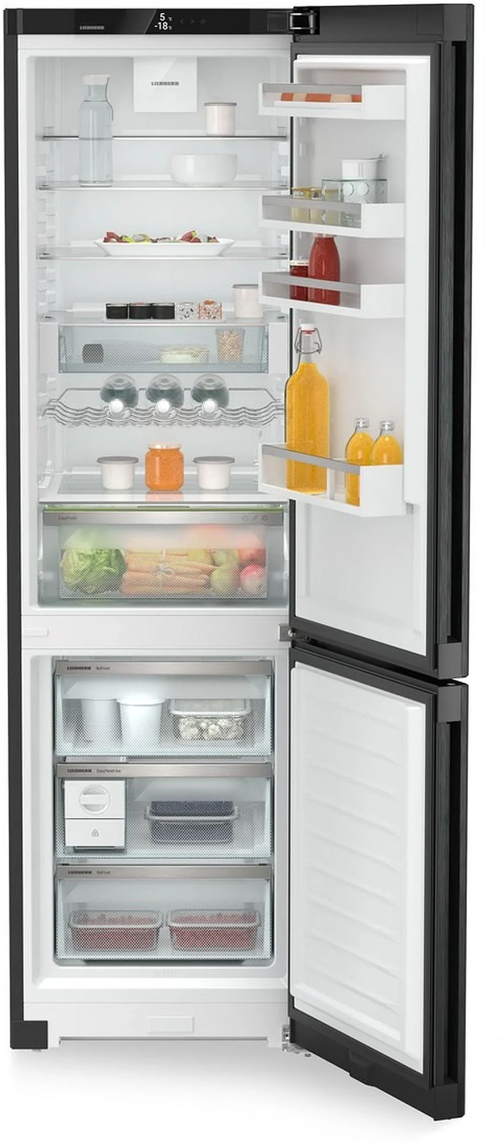 Liebherr Plus CNbda5723 Freestanding Black Steel 70/30 Frost Free Fridge Freezer - Image 3