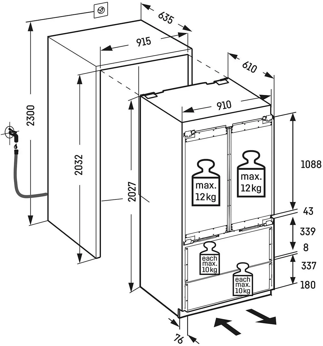 Liebherr Premiumplus ECBNe8872 Integrated Frost Free Fridge Freezer - Image 4