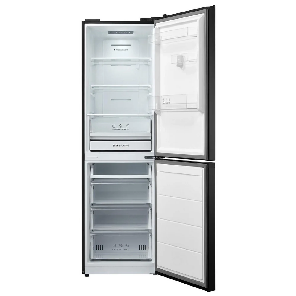 Midea MDRB379FGD30 Total No Frost Black Freestanding Fridge Freezer - Image 2
