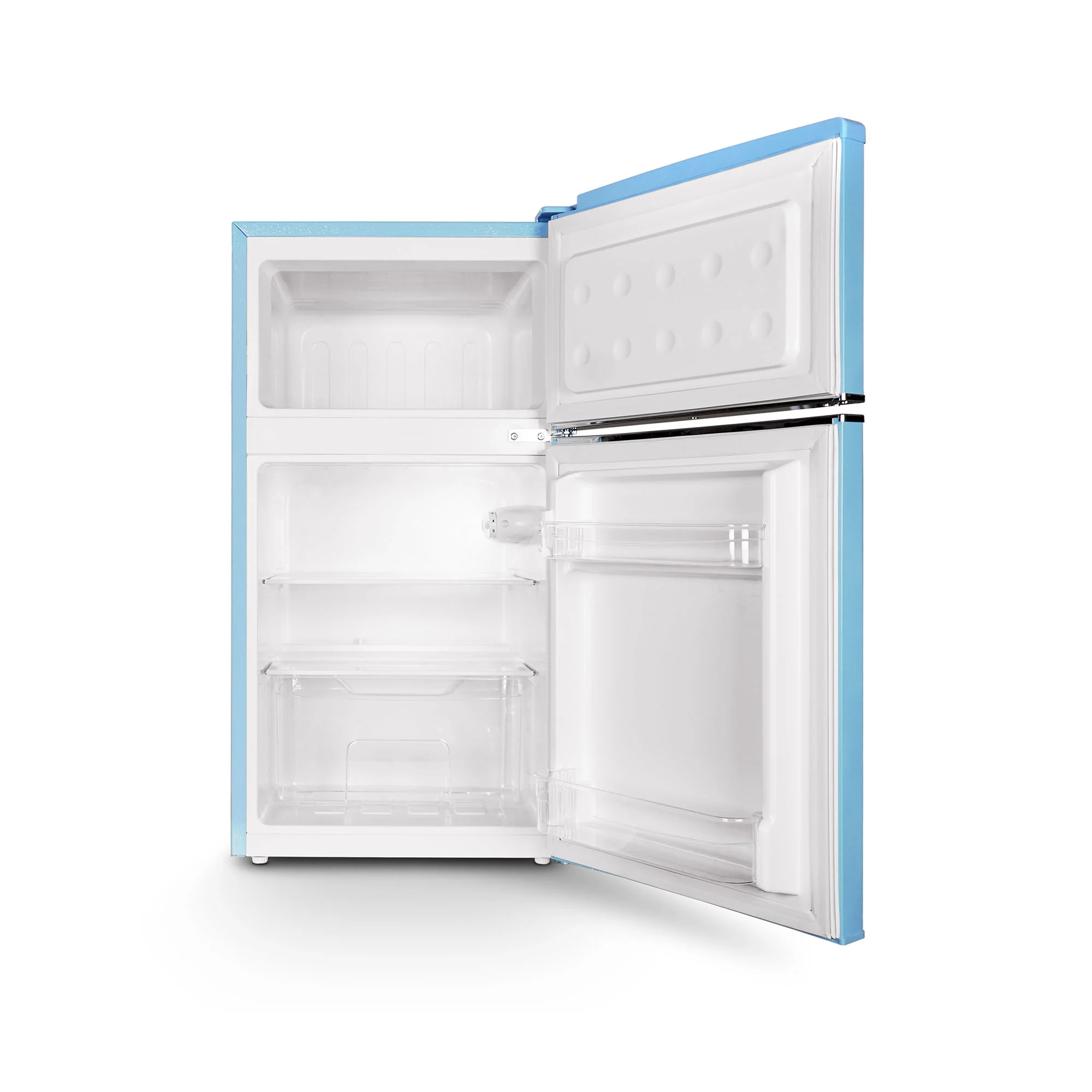 Montpellier MAB2035EPB Retro Under Counter Fridge Freezer Pastel Blue - Image 4