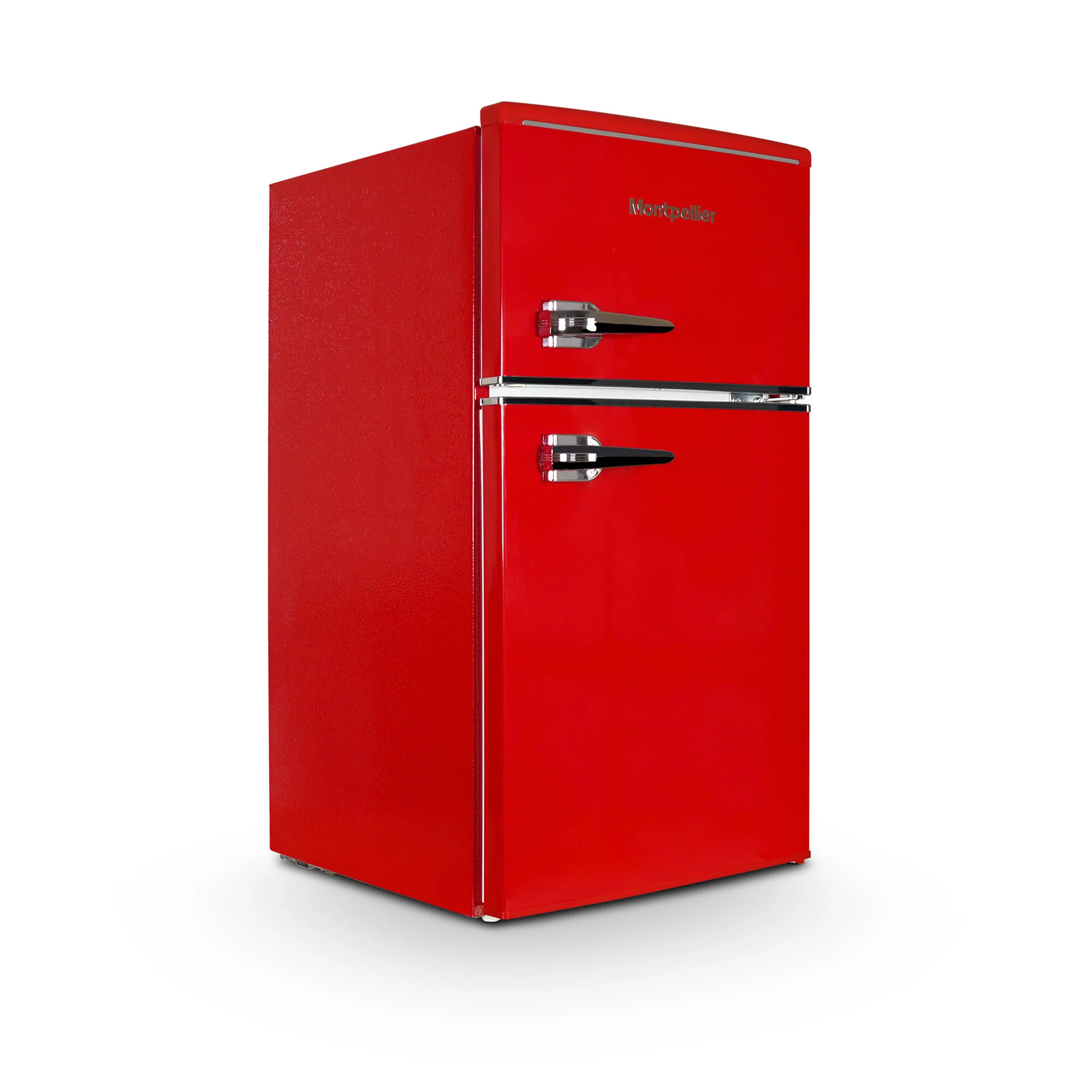 Montpellier MAB2035ER Retro Under Counter Fridge Freezer Red - Image 2