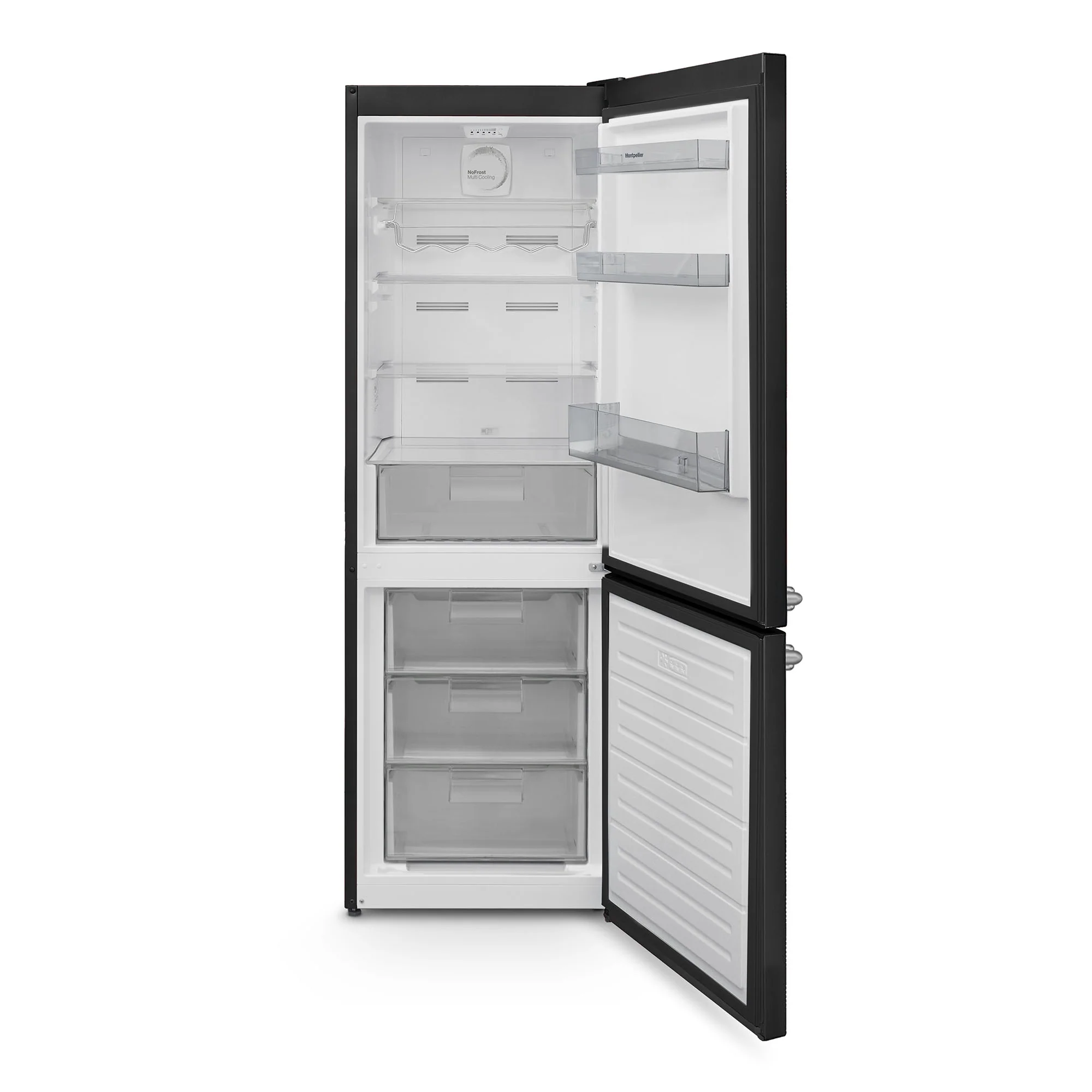 Montpellier MAB386EK Retro Frost Free Fridge Freezer Black - Image 4