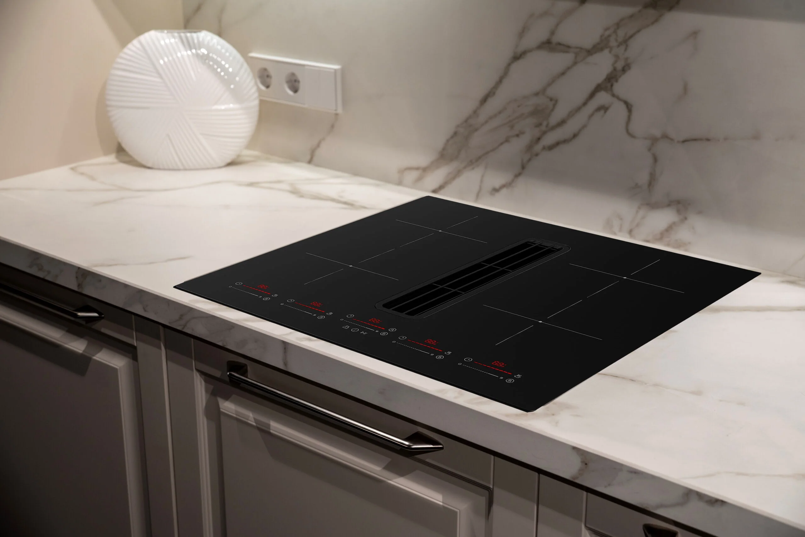 Montpellier MDAVIN80DF 80cm Black Venting Hob