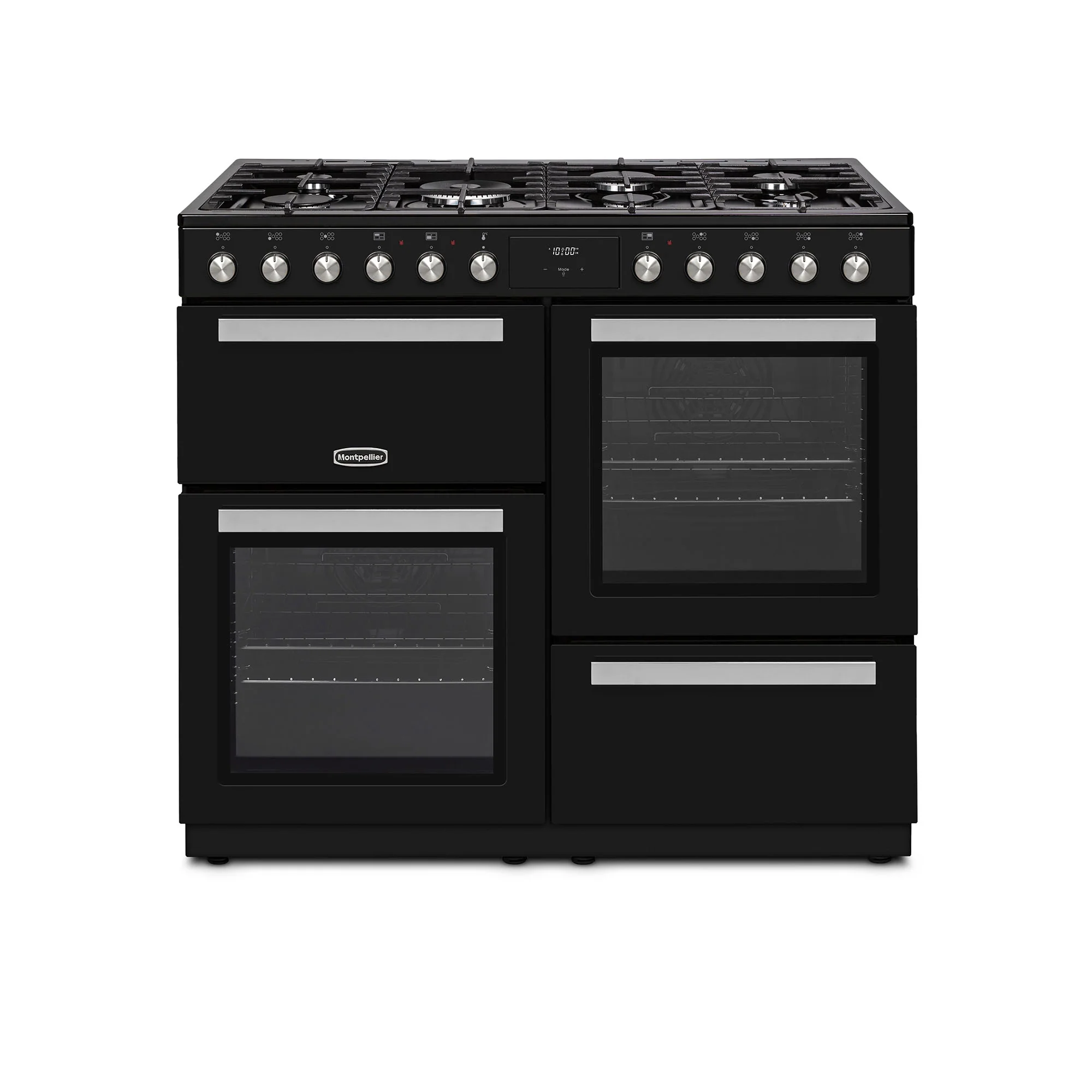 Montpellier MDFRC100K 100cm Dual Fuel Range Cooker Black