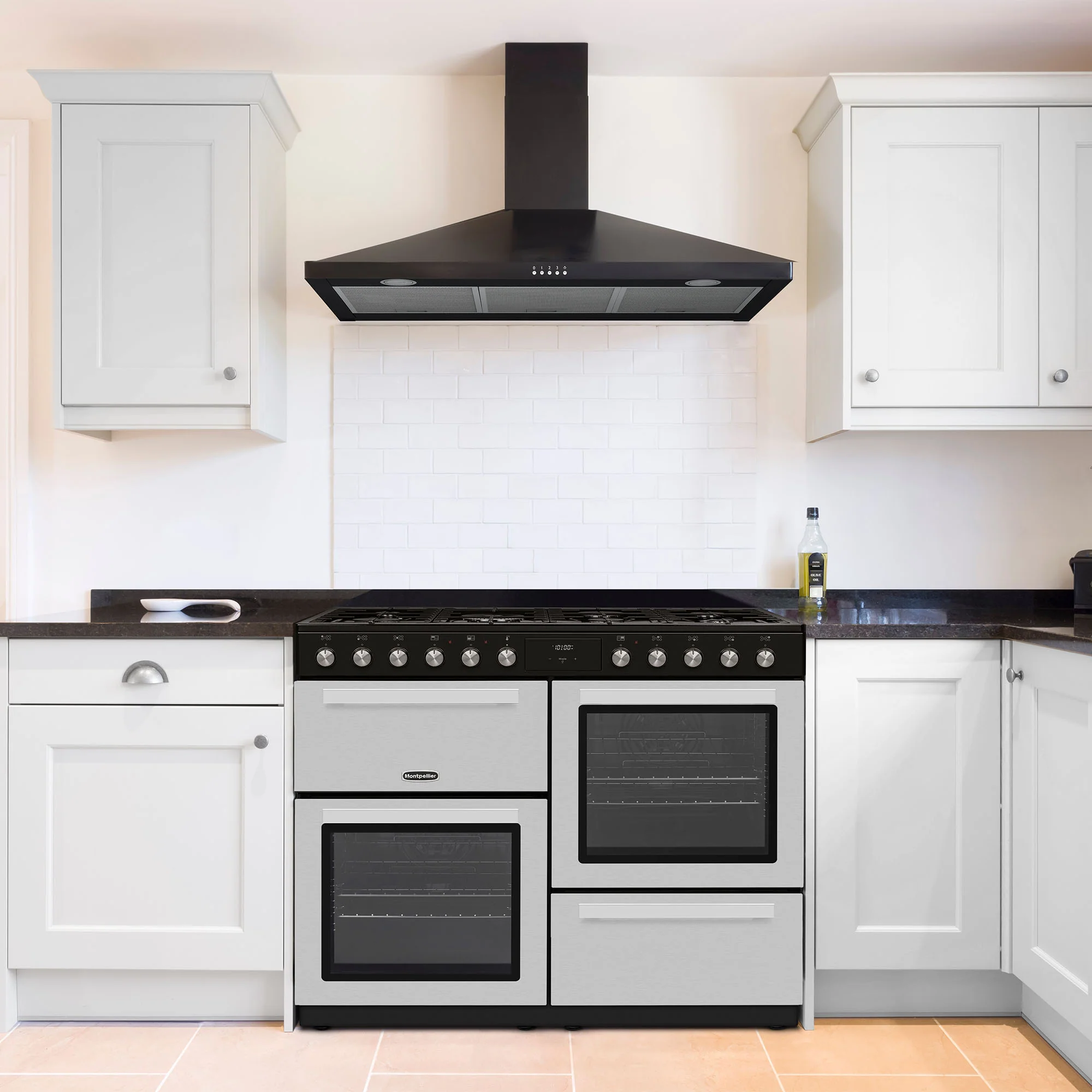 Montpellier MDFRC100X 100cm Dual Fuel Range Cooker Inox - Image 2