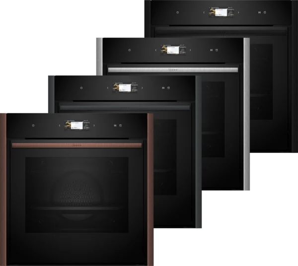 Neff B69VS7MY0A N90 Flex Design Pyrolytic Built In Single Oven Brushed Bronze Trim + Twist Pad Flex® - Image 2