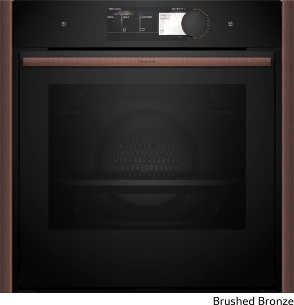 Neff B69CY7MY0 N90 Flex Design Pyrolytic Built In Single Oven Brushed Bronze Trim + Twist Pad Flex®