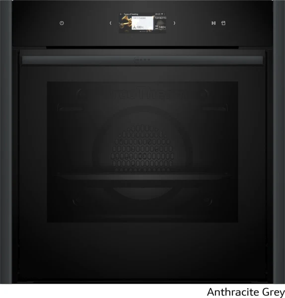 Neff B69VS7MY0A N90 Flex Design Pyrolytic Built In Single Oven Anthracite Grey Trim + Twist Pad Flex®