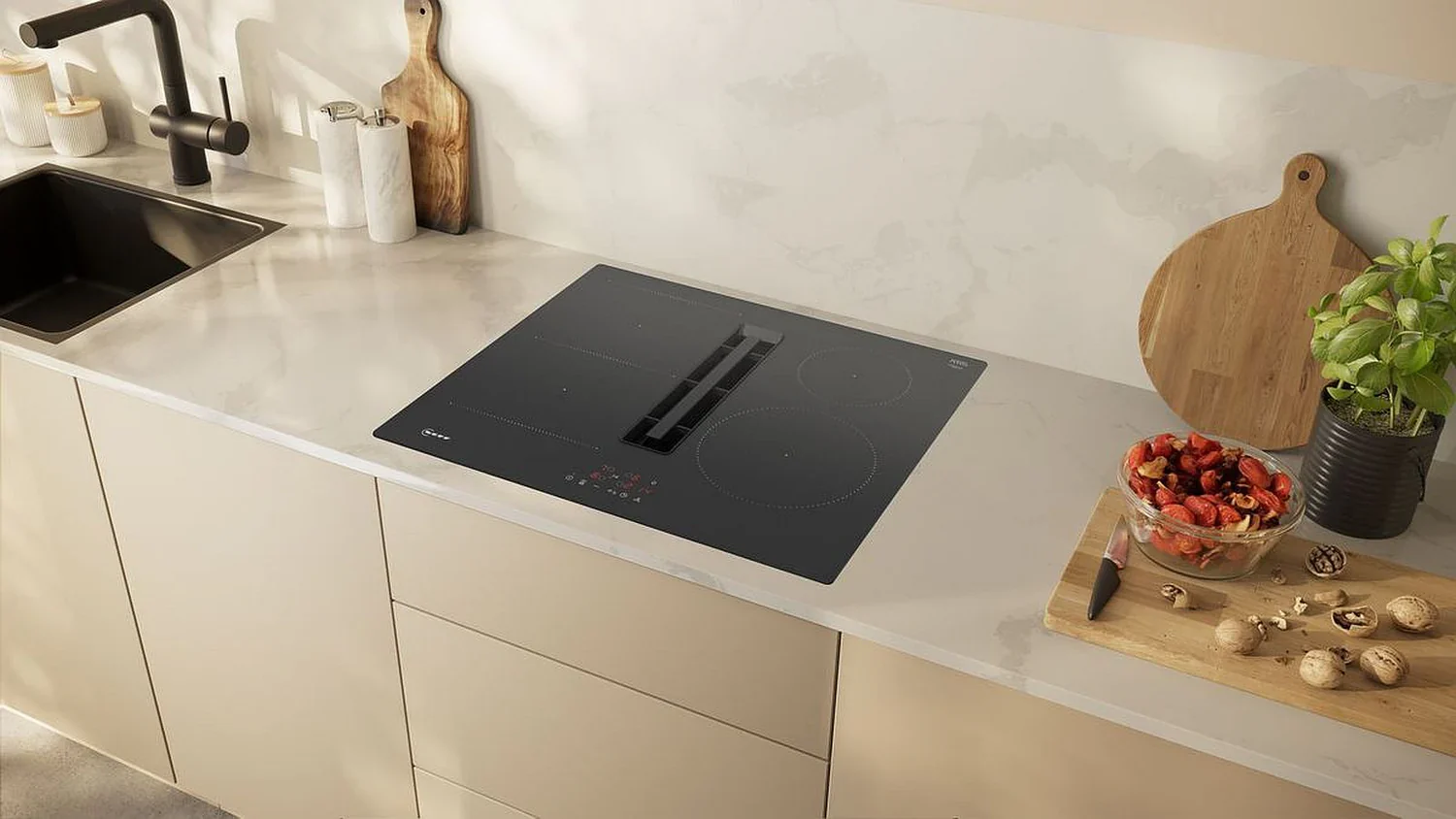 Neff N50 V56NBS1L0 60cm Black Vented Hob - Image 4