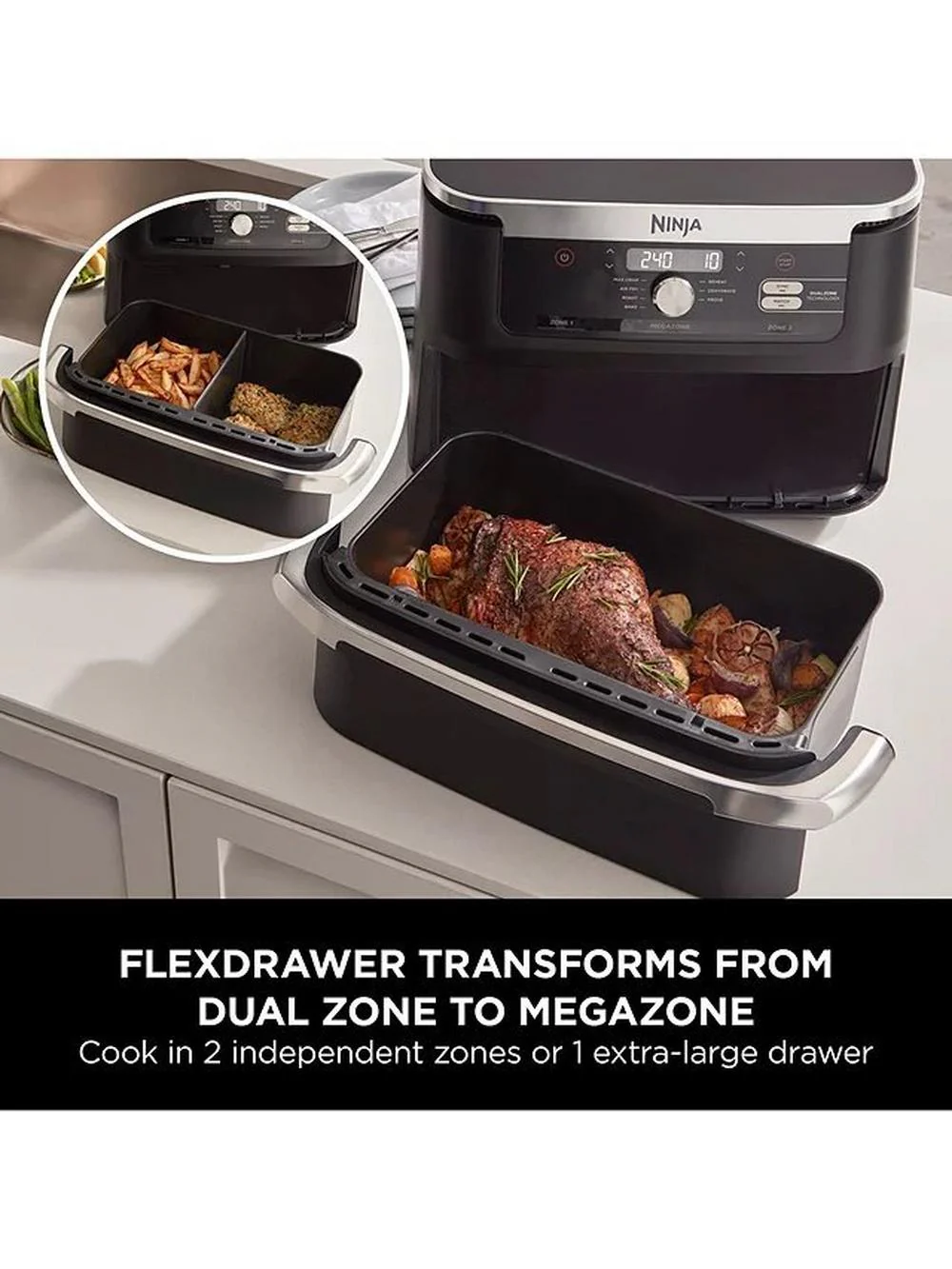 Ninja AF500UK Foodi FlexDrawer Air Fryer - Image 2