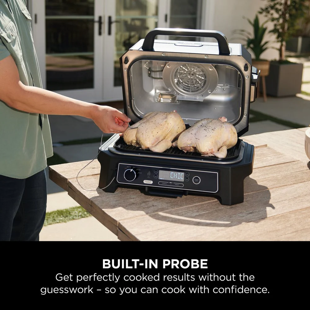 Ninja OG850UK Woodfire XL Electric BBQ Grill & Smoker - Black/Grey - Image 4