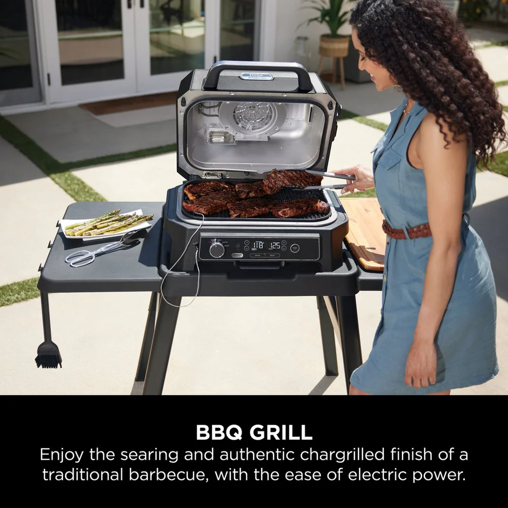 Ninja OG850UK Woodfire XL Electric BBQ Grill & Smoker - Black/Grey - Image 6
