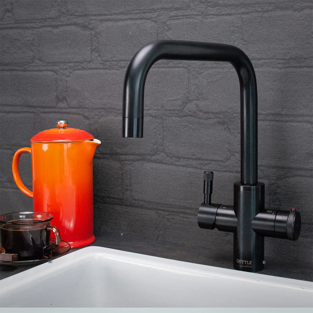 QETTLE Signature Modern 4 in 1 Boiling Water Tap 2 Litre Square Spout - Black - Image 2