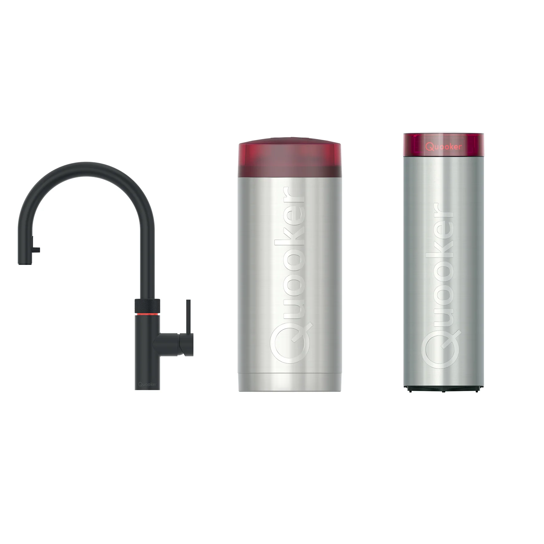 Quooker 3 in 1 Flex Black Combi Boiling Water Tap + CUBE