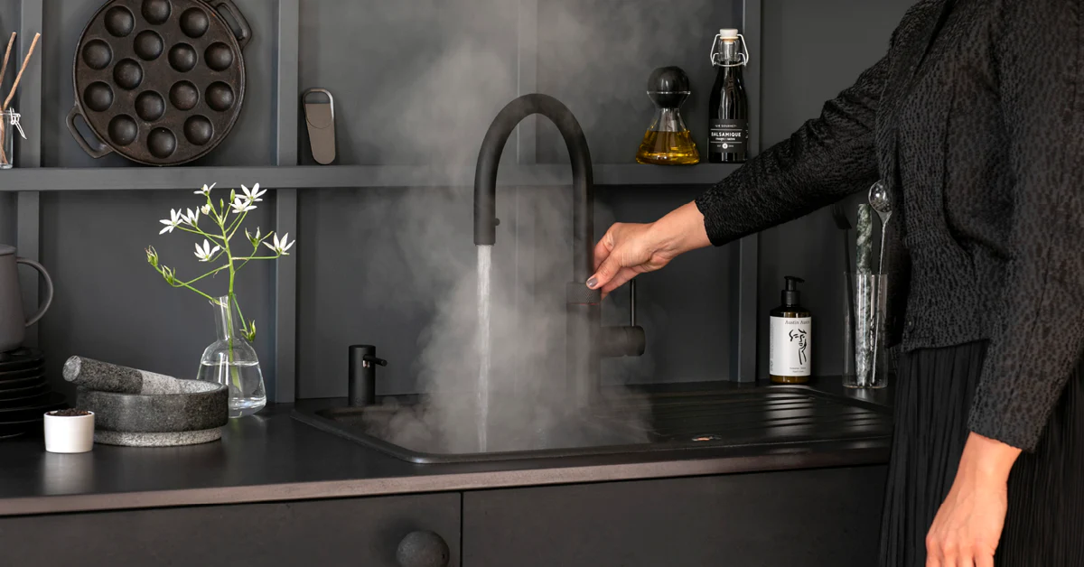 Quooker 3 in 1 Flex Black Combi Boiling Water Tap + CUBE - Image 3