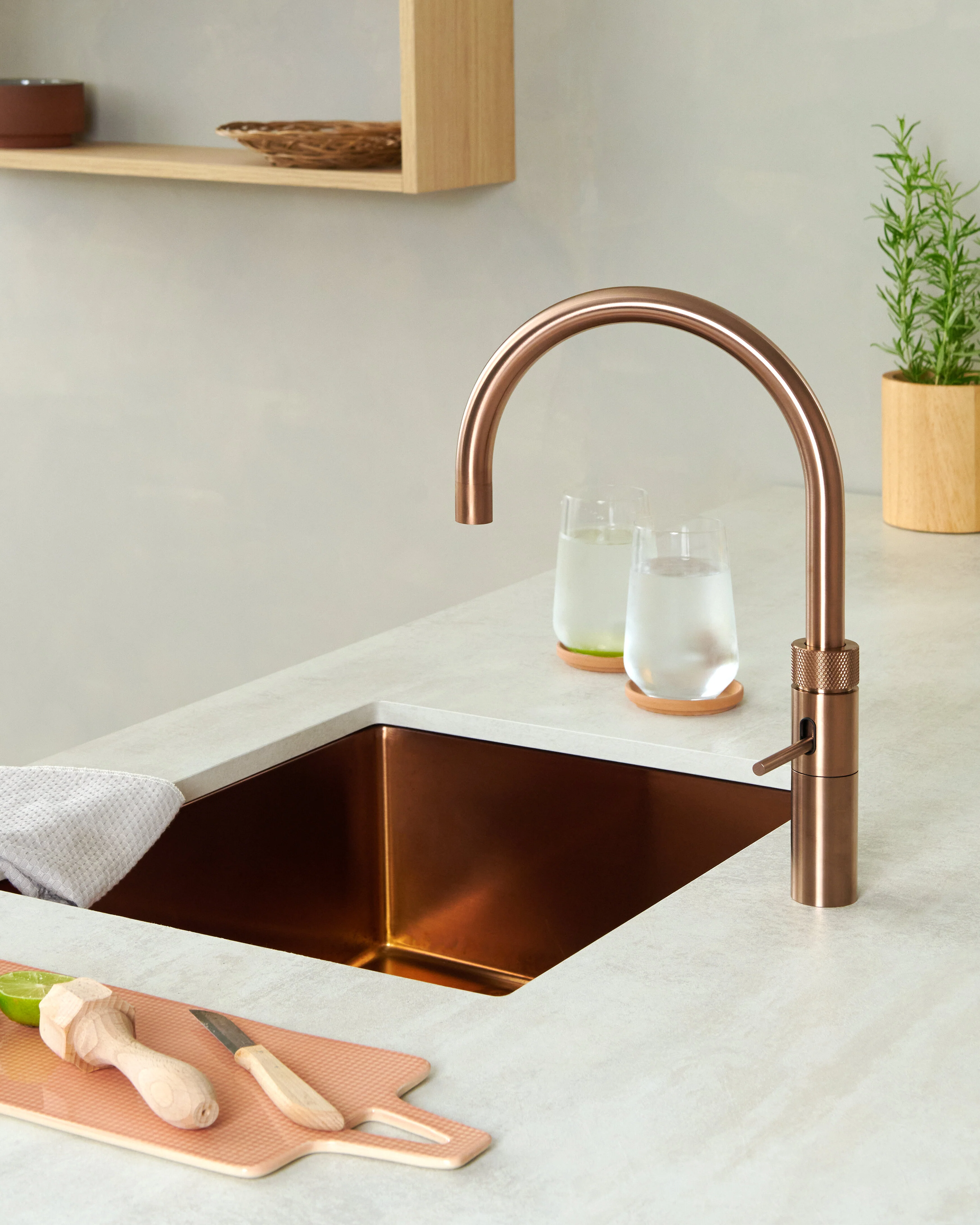 Quooker 3 in 1 Flex Rose Copper PRO3 Boiling Water Tap - Image 2