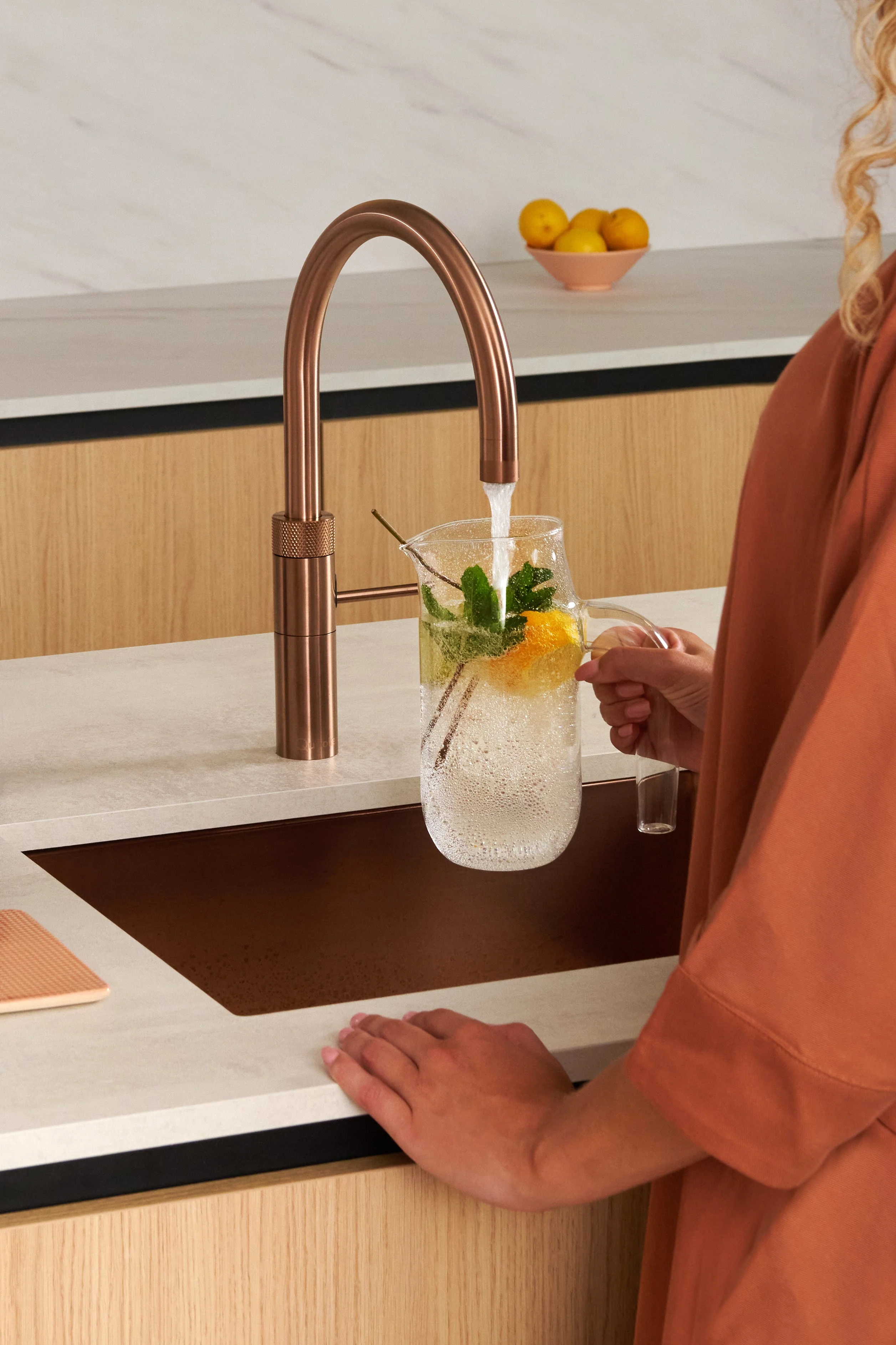 Quooker 3 in 1 Flex Rose Copper PRO7 Boiling Water Tap - Image 3