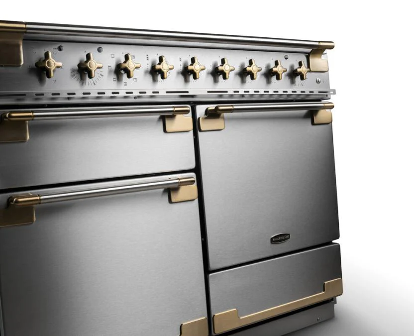 Rangemaster Elise Luxe ELS110EISS/AB 110cm Induction Range Cooker Stainless Steel with Antique Brass - Image 3