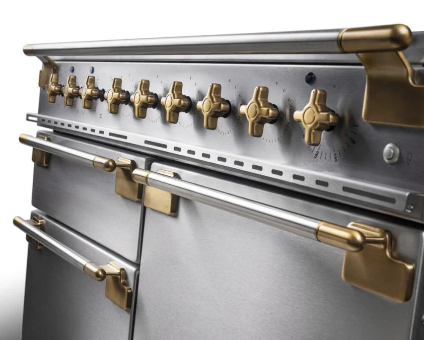 Rangemaster Elise Luxe ELS110EISS/AB 110cm Induction Range Cooker Stainless Steel with Antique Brass - Image 4