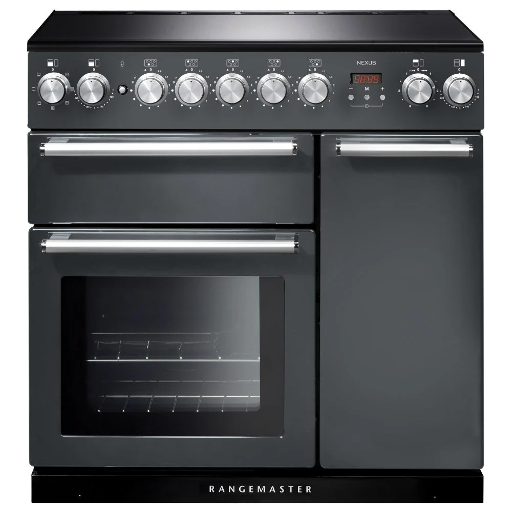 Rangemaster Nexus 90cm Induction Range Cooker Slate with Chrome