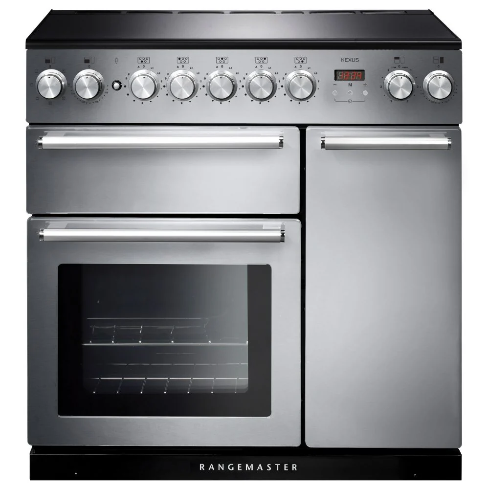 Rangemaster Nexus 90cm Induction Range Cooker Stainless Steel with Chrome