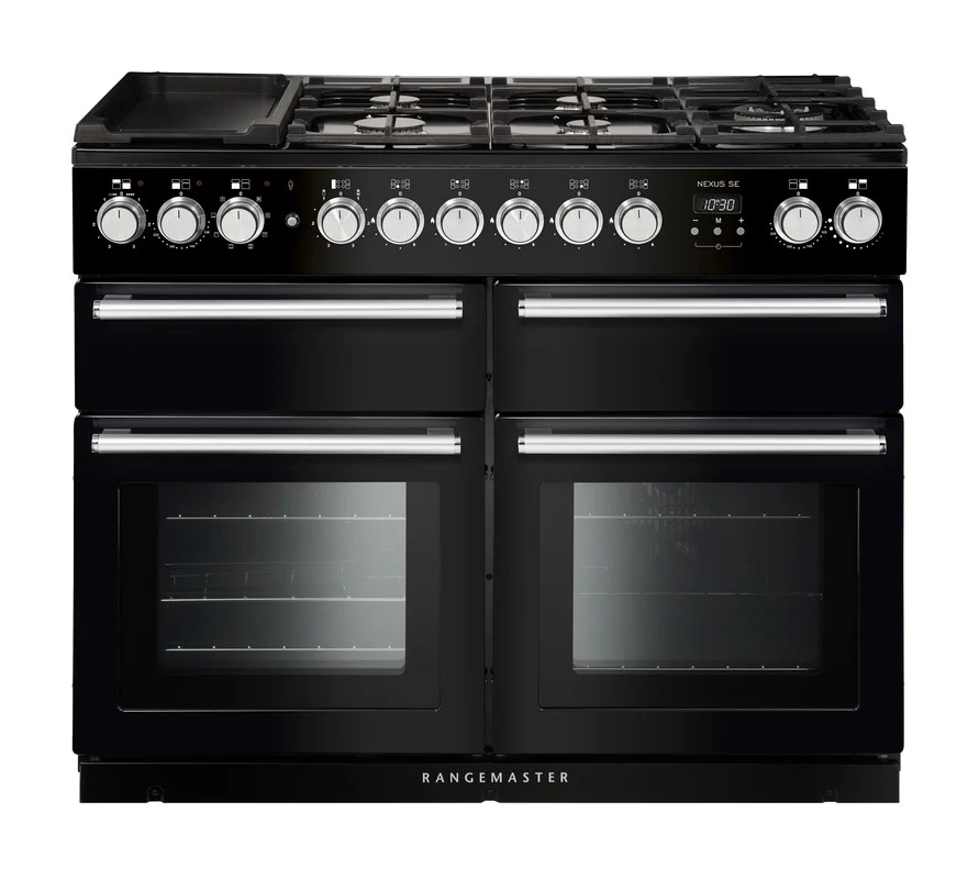Rangemaster Nexus SE 110cm Dual Fuel Range Cooker Black with Chrome